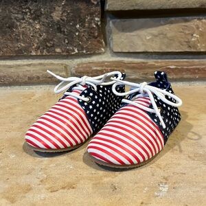 Piper Finn Stars and Stripes Leather Suede Shoes
